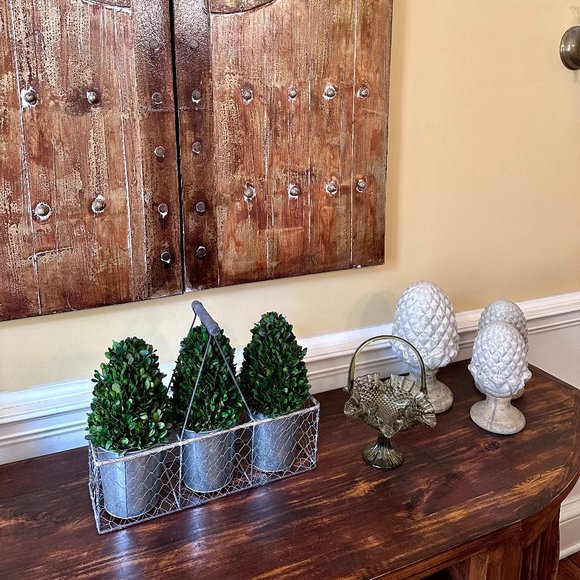 Indiana Glass Green Diamond Point Pedestal Basket - Picture 10 of 16